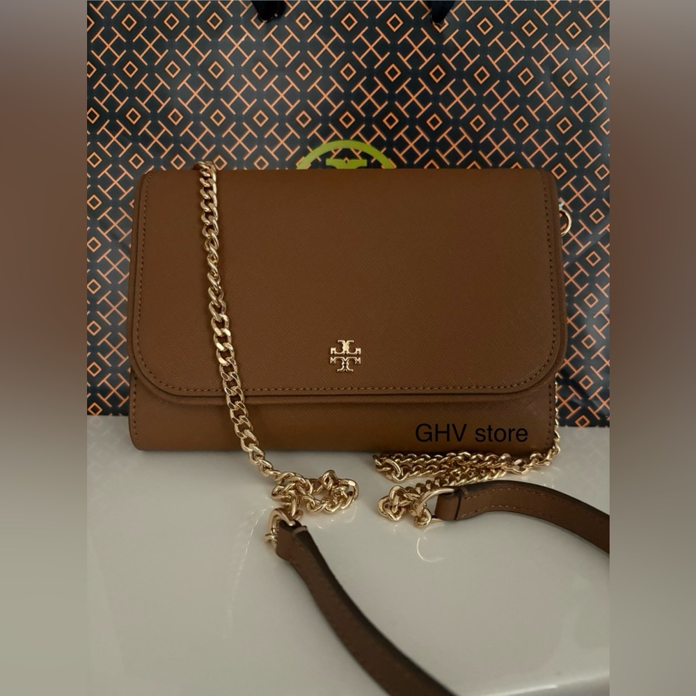 Best price ‼️Tory Burch Emerson Chain Wallet IN MOOSE